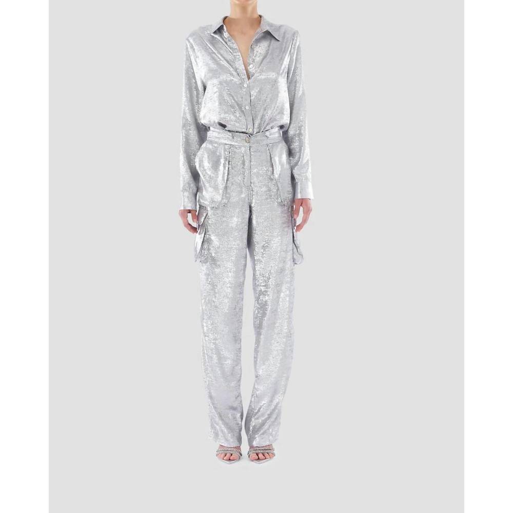 NEW LE SUPERBE glistening santa cruz cargo pant in starlight